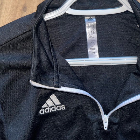 Adidas Black and White Quarter-Zip Top - Picture 3 of 3